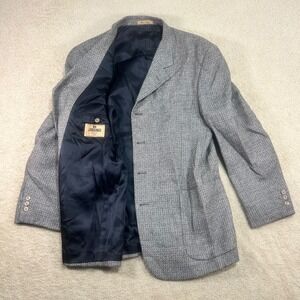 J. Rigggings Mens 42R Gray Tweed Wool Blend Blazer Sport Coat Jacket